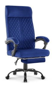 Fotel biurowy ergonomiczny obrotowy Hell's Chair HC- 1030 Navy Granatowy Tkanina  