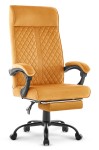 Fotel biurowy ergonomiczny obrotowy Hell's Chair HC- 1030 Mustard Musztardowy Tkanina