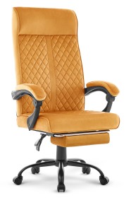 Fotel biurowy ergonomiczny obrotowy Hell's Chair HC- 1030 Mustard Musztardowy Tkanina 