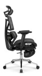 Fotel biurowy ergonomiczny obrotowy Hell's Chair HC- 1059 Black Czarny z Masażem Tkanina