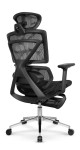 Fotel biurowy ergonomiczny obrotowy Hell's Chair HC- 1059 Black Czarny z Masażem Tkanina