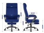 Fotel biurowy ergonomiczny obrotowy Hell's Chair HC- 1030 Navy Granatowy Tkanina