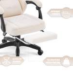 Fotel gamingowy Hell's Chair HC- 1015 Ecru Kremowy Tkanina
