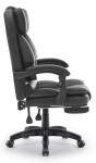 Fotel biurowy obrotowy Hell's Chair HC- 1031 Massage Edition Black Czarny Ekoskóra