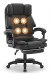 Fotel biurowy obrotowy Hell's Chair HC- 1031 Massage Edition Black Czarny Ekoskóra