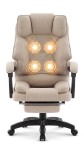 Fotel biurowy obrotowy Hell's Chair HC- 1031 Massage Edition Beige Beżowy Tkanina