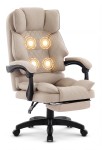 Fotel biurowy obrotowy Hell's Chair HC- 1031 Massage Edition Beige Beżowy Tkanina