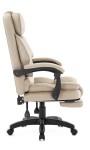 Fotel biurowy obrotowy Hell's Chair HC- 1031 Massage Edition Beige Beżowy Tkanina