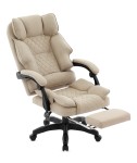 Fotel biurowy obrotowy Hell's Chair HC- 1031 Massage Edition Beige Beżowy Tkanina