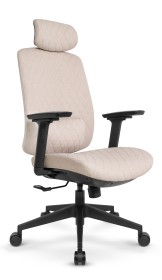 Fotel biurowy ergonomiczny obrotowy Hell's Chair HC- 1047 Beige Beżowy Tkanina Premium