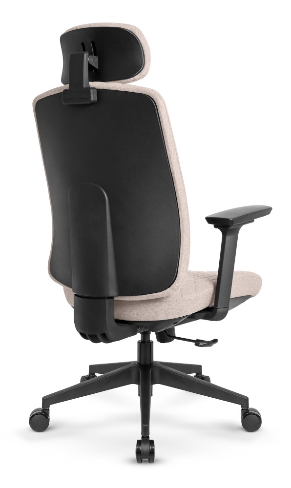 Fotel biurowy ergonomiczny obrotowy Hell's Chair HC- 1047 Beige Beżowy Tkanina