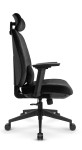 Fotel biurowy ergonomiczny obrotowy Hell's Chair HC- 1047 Black Czarny Tkanina Welurowa
