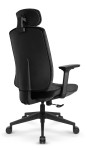 Fotel biurowy ergonomiczny obrotowy Hell's Chair HC- 1047 Black Czarny Tkanina Welurowa