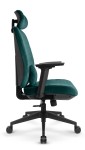 Fotel biurowy ergonomiczny obrotowy Hell's Chair HC- 1047 Green Zielony Tkanina Welurowa
