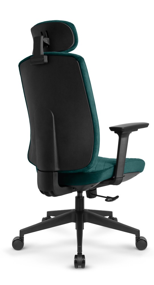 Fotel biurowy ergonomiczny obrotowy Hell's Chair HC- 1047 Green Zielony Tkanina Welurowa