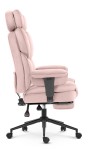Fotel biurowy ergonomiczny obrotowy Hell's Chair HC- 1037 Pink Różowy Tkanina Welurowa