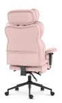 Fotel biurowy ergonomiczny obrotowy Hell's Chair HC- 1037 Pink Różowy Tkanina Welurowa