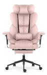 Fotel biurowy ergonomiczny obrotowy Hell's Chair HC- 1037 Pink Różowy Tkanina Welurowa