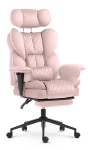 Fotel biurowy ergonomiczny obrotowy Hell's Chair HC- 1037 Pink Różowy Tkanina Welurowa