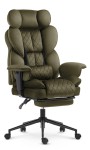 Fotel biurowy ergonomiczny obrotowy Hell's Chair HC- 1037 Olive Green Oliwkowy Tkanina Welurowa