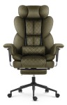 Fotel biurowy ergonomiczny obrotowy Hell's Chair HC- 1037 Olive Green Oliwkowy Tkanina Welurowa