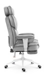 Fotel biurowy ergonomiczny obrotowy Hell's Chair HC- 1037 Grey White Szary Biały Tkanina Welurowa