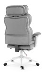 Fotel biurowy ergonomiczny obrotowy Hell's Chair HC- 1037 Grey White Szary Biały Tkanina Welurowa