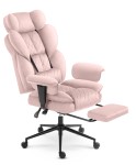 Fotel biurowy ergonomiczny obrotowy Hell's Chair HC- 1037 Pink Różowy Tkanina Welurowa