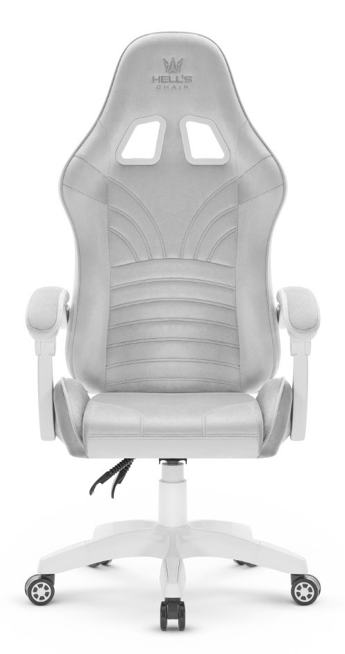 Fotel Gamingowy Hell's Chair Rainbow 2.0 Grey Szary Tkanina Welurowa