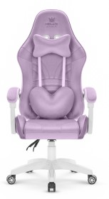 Fotel Gamingowy Hell's Chair Rainbow 2.0 Purple Fioletowy Tkanina Welurowa 