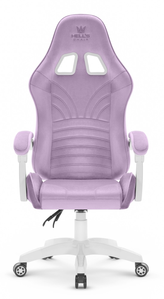 Fotel Gamingowy Hell's Chair Rainbow 2.0 Purple Fioletowy Tkanina Welurowa