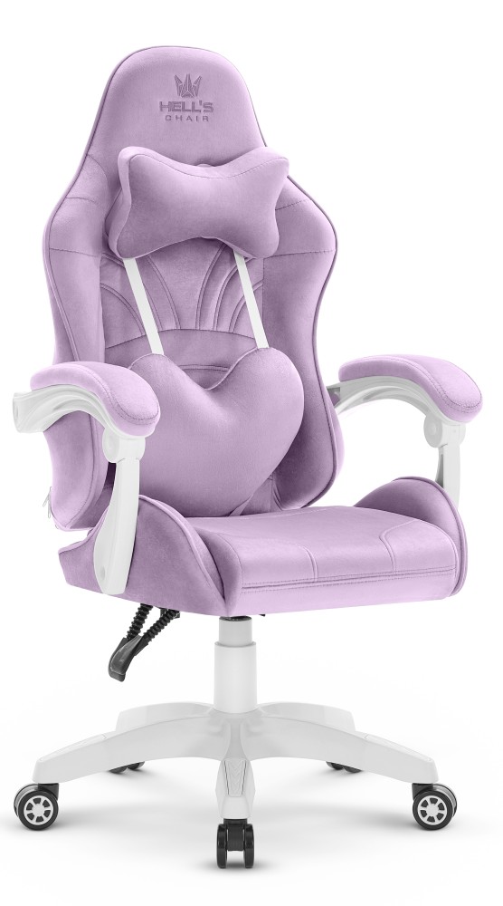 Fotel Gamingowy dla dzieci Hell's Chair Rainbow KIDS 2.0 Purple Fioletowy Tkanina Welurowa