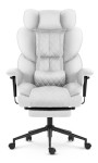 Fotel biurowy ergonomiczny obrotowy Hell's Chair HC- 1037 White Biały Ekoskóra