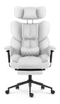 Fotel biurowy ergonomiczny obrotowy Hell's Chair HC- 1037 White Biały Ekoskóra