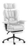 Fotel biurowy ergonomiczny obrotowy Hell's Chair HC- 1037 White Biały Ekoskóra