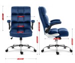 Fotel biurowy obrotowy Hell's Chair HC- 1020 Navy Granatowy Tkanina Welurowa