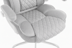 Fotel biurowy obrotowy Hell's Chair HC- 1033 Grey White Szary Biały Tkanina Welurowa