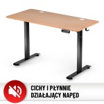 Biurko elektryczne z regulacją wysokości Hell's Chair Natur Wood Black