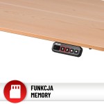 Biurko elektryczne z regulacją wysokości Hell's Chair Natur Wood Black
