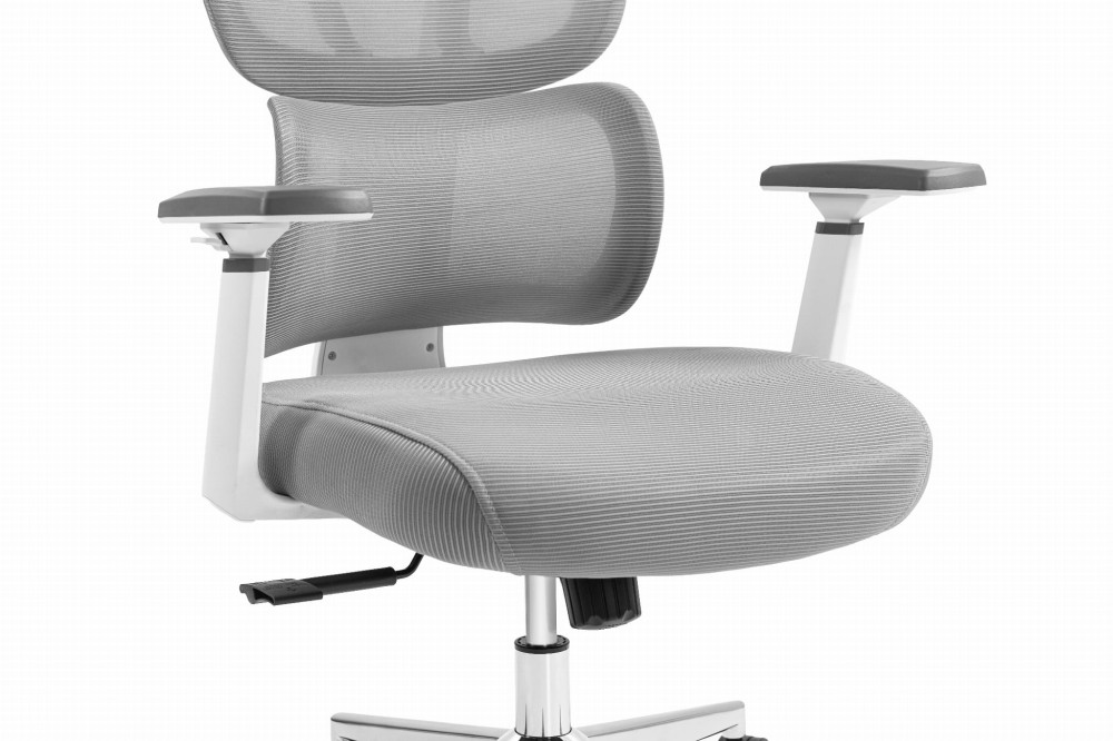 Fotel biurowy ergonomiczny obrotowy Hell's Chair HC- 1043 Szary Tkanina