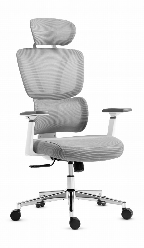 Fotel biurowy ergonomiczny obrotowy Hell's Chair HC- 1043 Szary Tkanina