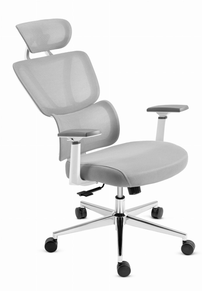 Fotel biurowy ergonomiczny obrotowy Hell's Chair HC- 1043 Szary Tkanina