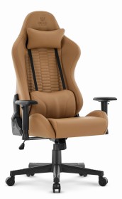 Outletowy Fotel gamingowy Hell's Chair HC- 2000 Brown Brązowy Ekoskóra