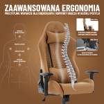 Fotel gamingowy Hell's Chair HC- 2000 Brown Brązowy Ekoskóra
