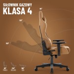 Fotel gamingowy Hell's Chair HC- 2000 Brown Brązowy Ekoskóra