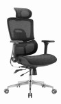 Fotel biurowy ergonomiczny obrotowy ERGONOBLE 3055 Czarny TKANINA
