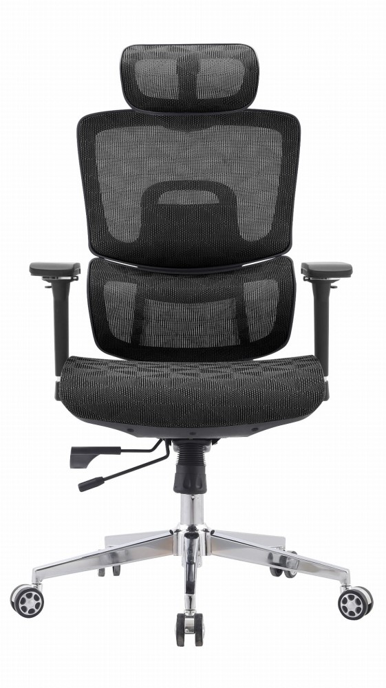 Fotel biurowy ergonomiczny obrotowy ERGONOBLE 3055 Czarny TKANINA