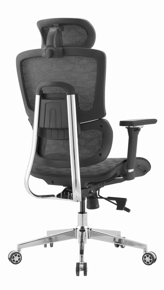 Fotel biurowy ergonomiczny obrotowy ERGONOBLE 3055 Czarny TKANINA