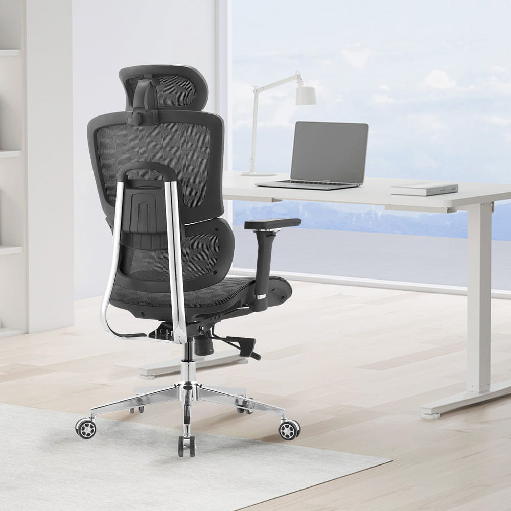 Fotel biurowy ergonomiczny obrotowy ERGONOBLE 3055 Czarny TKANINA