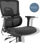 Fotel biurowy ergonomiczny obrotowy ERGONOBLE 3055 Czarny TKANINA